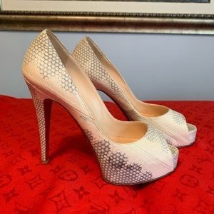 Authentic Christian Louboutin Phyton Heels